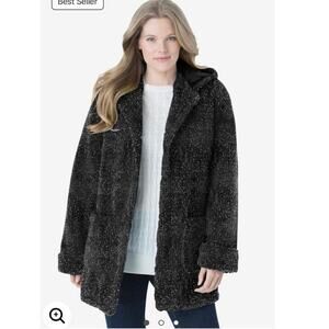 Woman within Hooded teddy bear Fleece jacket size large (18-20)